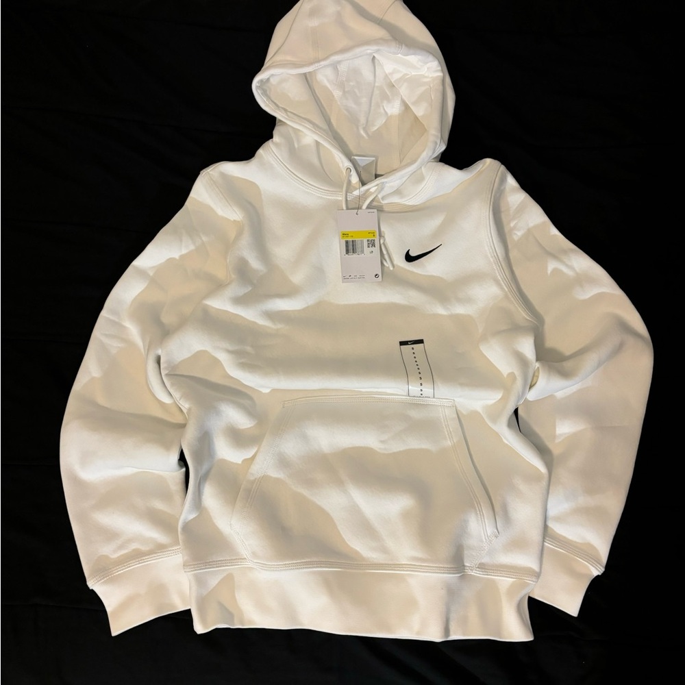 Nike White Soloswoosh Hoodie